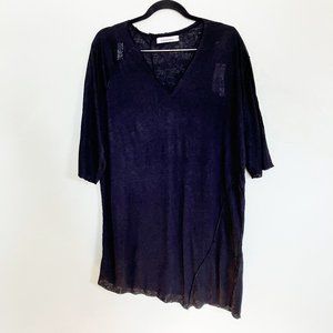 Nostrasantissima NWT 100% linen tunic asymmetric hem top size XL